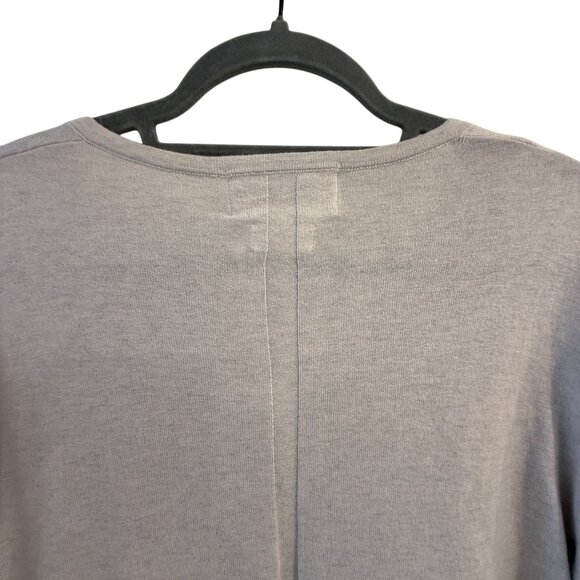 Colorush Size S V-Neck Lightweight Sweater Cotton Silk Cashmere Pebble Gray - Picture 6 of 9